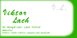 viktor lach business card